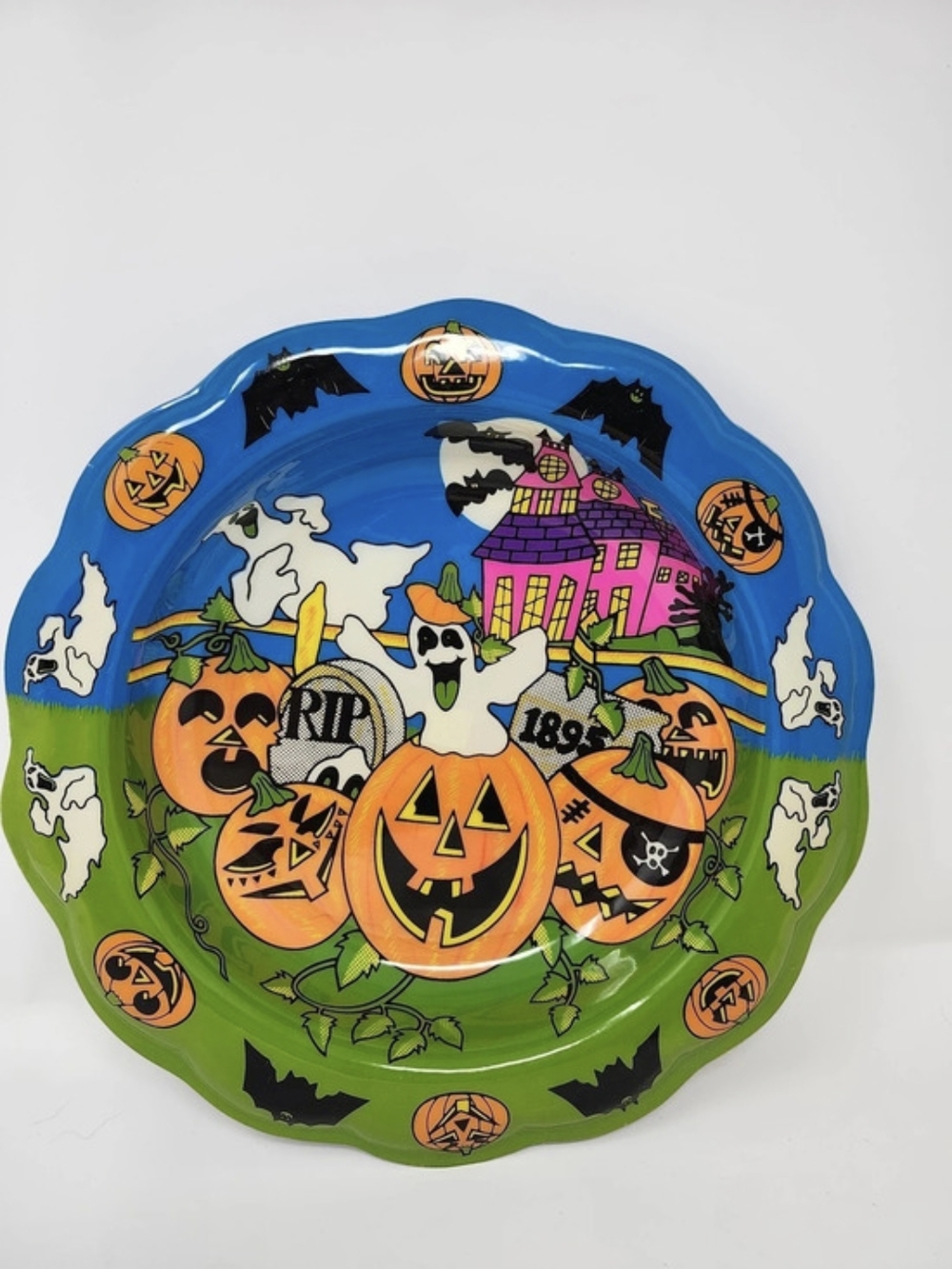 Vintage 90s Halloween Pumpkin Candy Bowl
